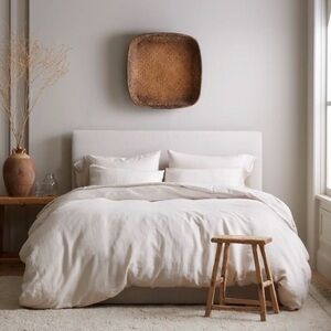 Quince King Cal King Duvet Cover Bedding in Sand